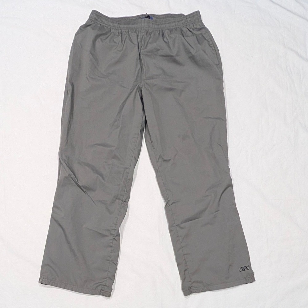Reebok Mens Gray Mesh Lined Athletic Track Pants XL
